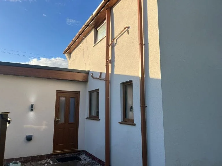 Completed house render side elevation UK
